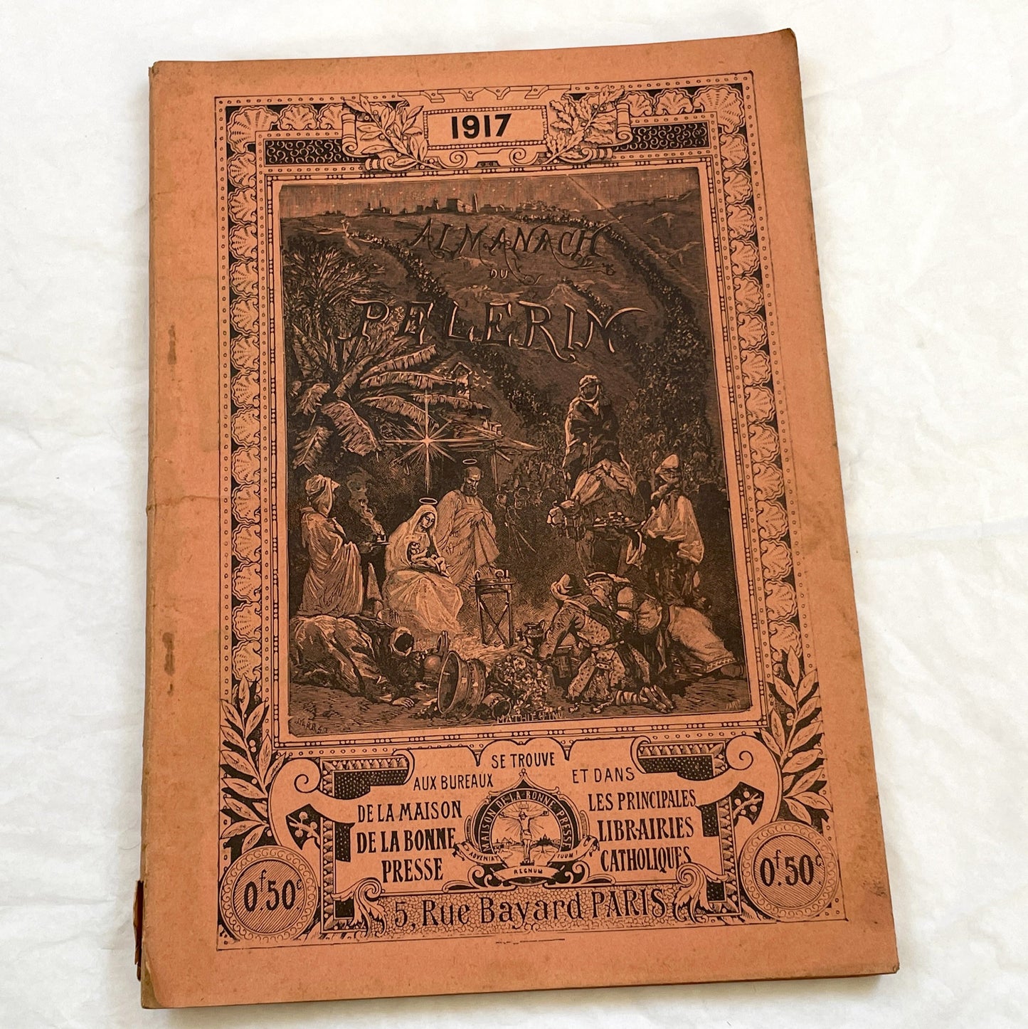 1910s - 1917 Almanac Pèlerin - Vintage French Catholic Publication - World War One Era History - Rare Collectible Booklet