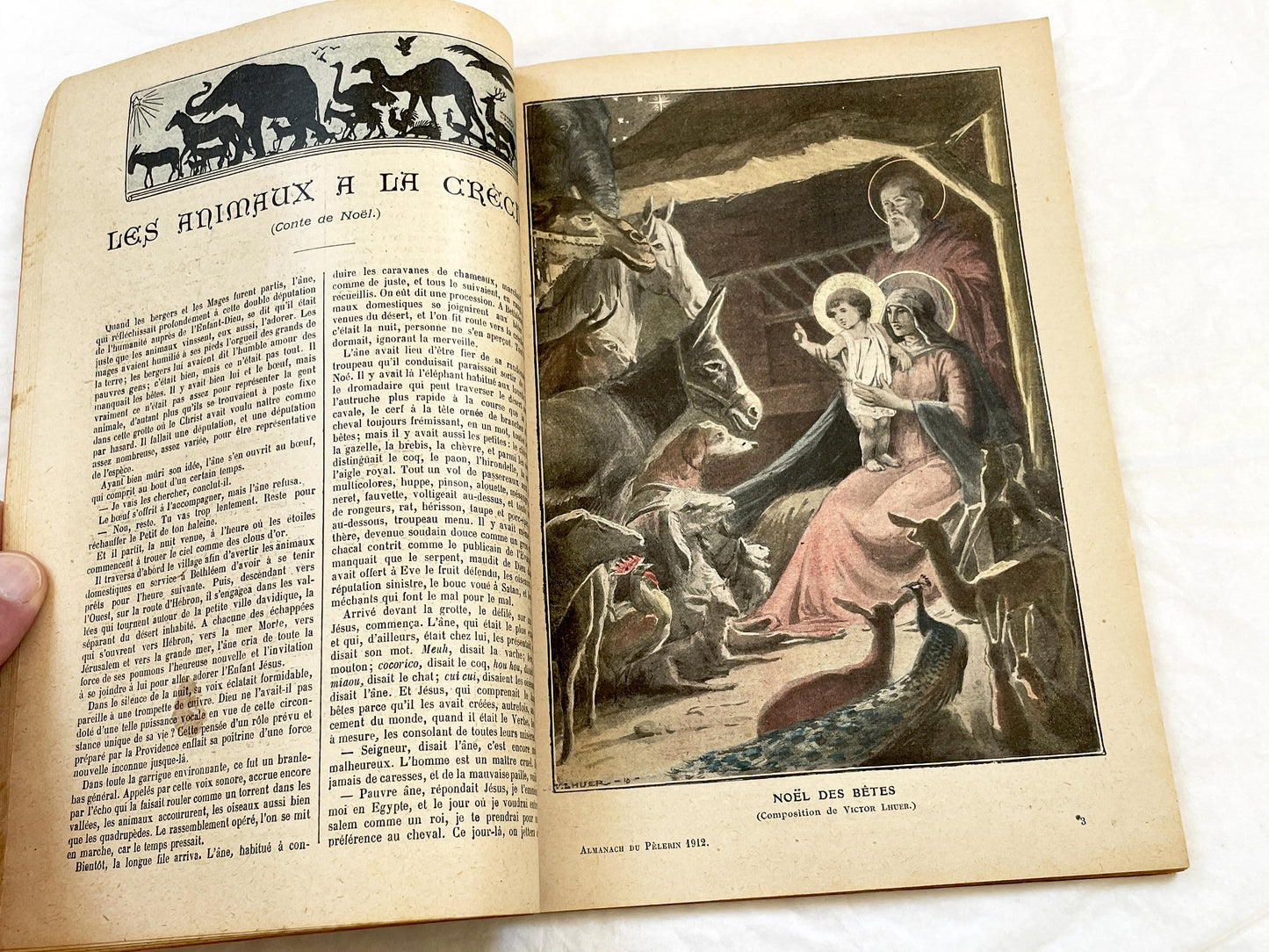 1910s - Vintage Catholic French Almanac 1912 - Beautifully Illustrated Religious Annual Book - Antique Christian Morality Tales