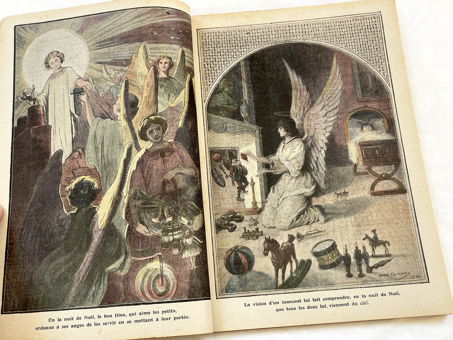 1910s - French Catholic Almanac - Illustrated Le Pèlerin Journal - Maison De La Bonne Presse - Religious Stories - Antique Art Print
