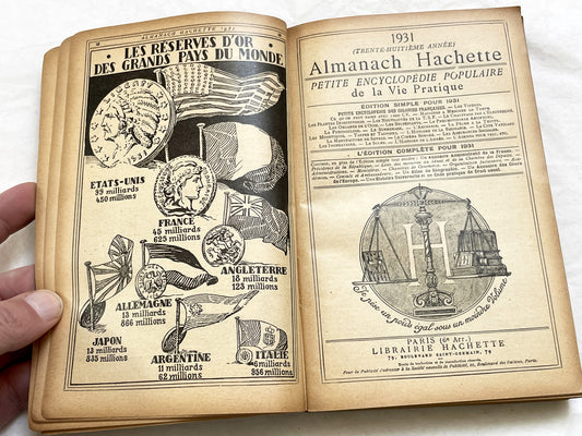 1930s – 460 Pages - Almanach Hachette – Vintage French illustrated almanac – Practical life & cultural encyclopedia