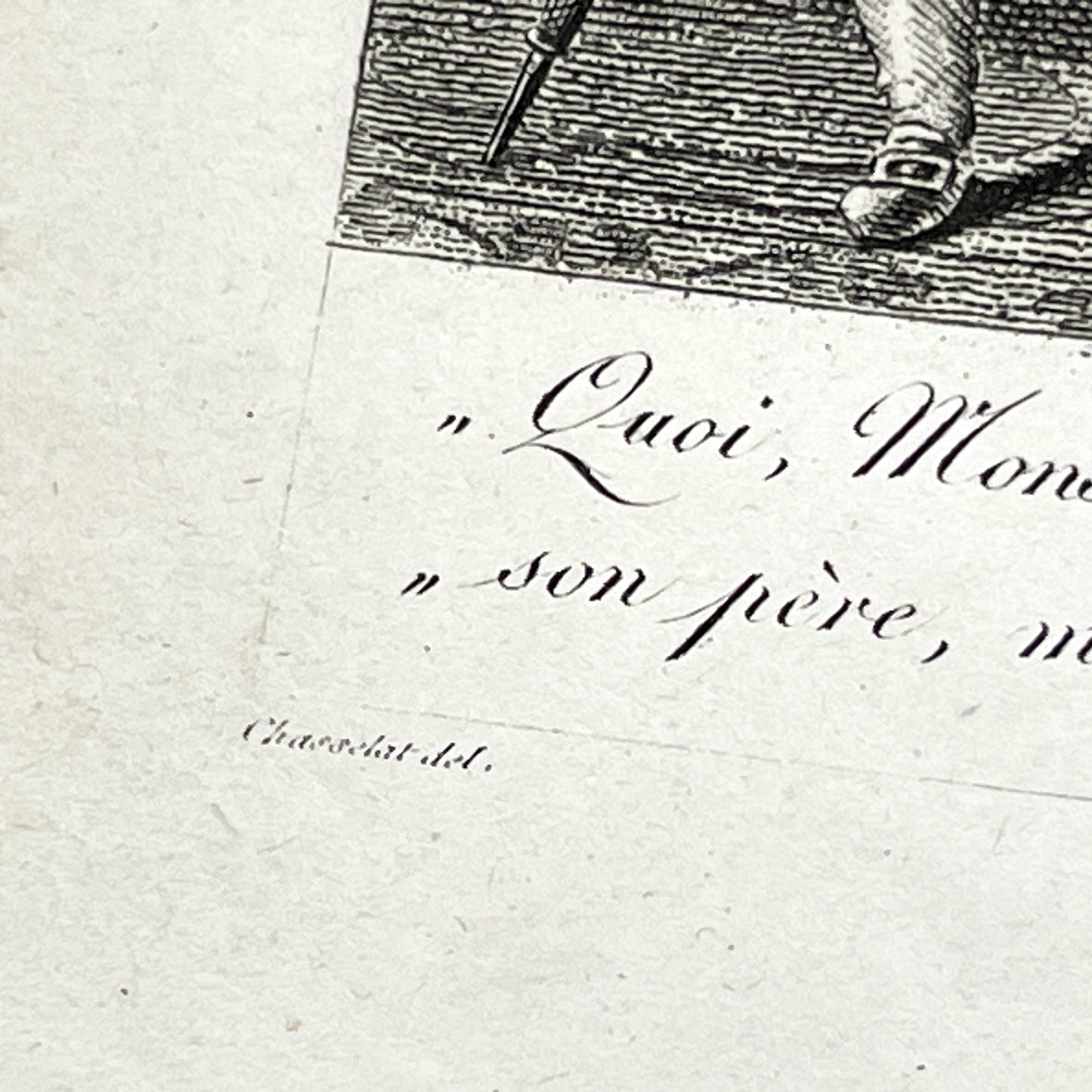 Early 19th - Antique French Print - Domestic Scene with Man and Woman - Elegant Fashion - Historical Costume - Fine Art Engraving