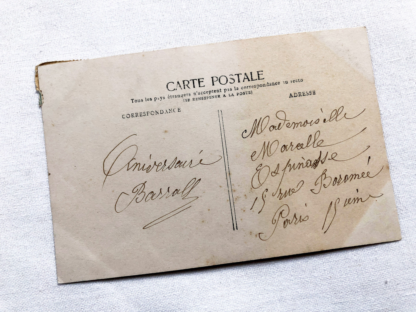 1900s - Charming Antique French Lily Of The Valley Postcard - Young Child Portrait - Muguet Spring Blossom Greeting Card