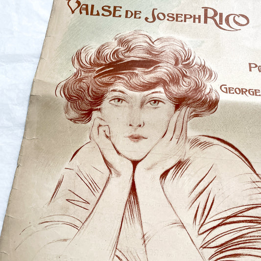 1910s - Vintage French Sheet Music - Tu Ne Sauras Jamais! - Joseph Rico - Georges Millandy - Romantic Waltz - H. Delormel Paris