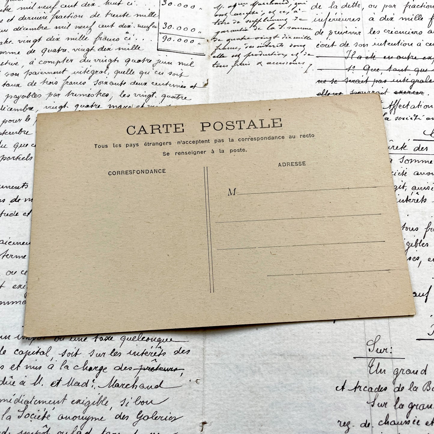 1900s - Antique Notre Dame Paris Postcard - Vintage French Handwritten Document - Historic Parisian Cathedral Ephemera
