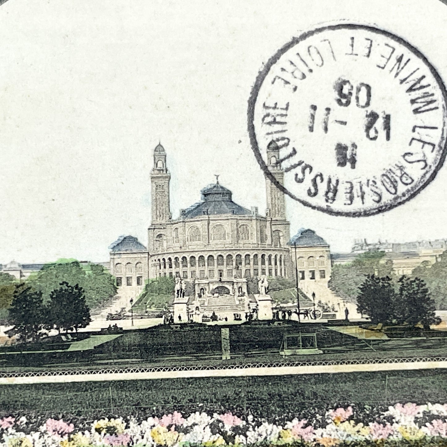 1900s - Paris Eiffel Tower Postcard - Historic Trocadero View - Vintage French Architecture -  Collectible Art