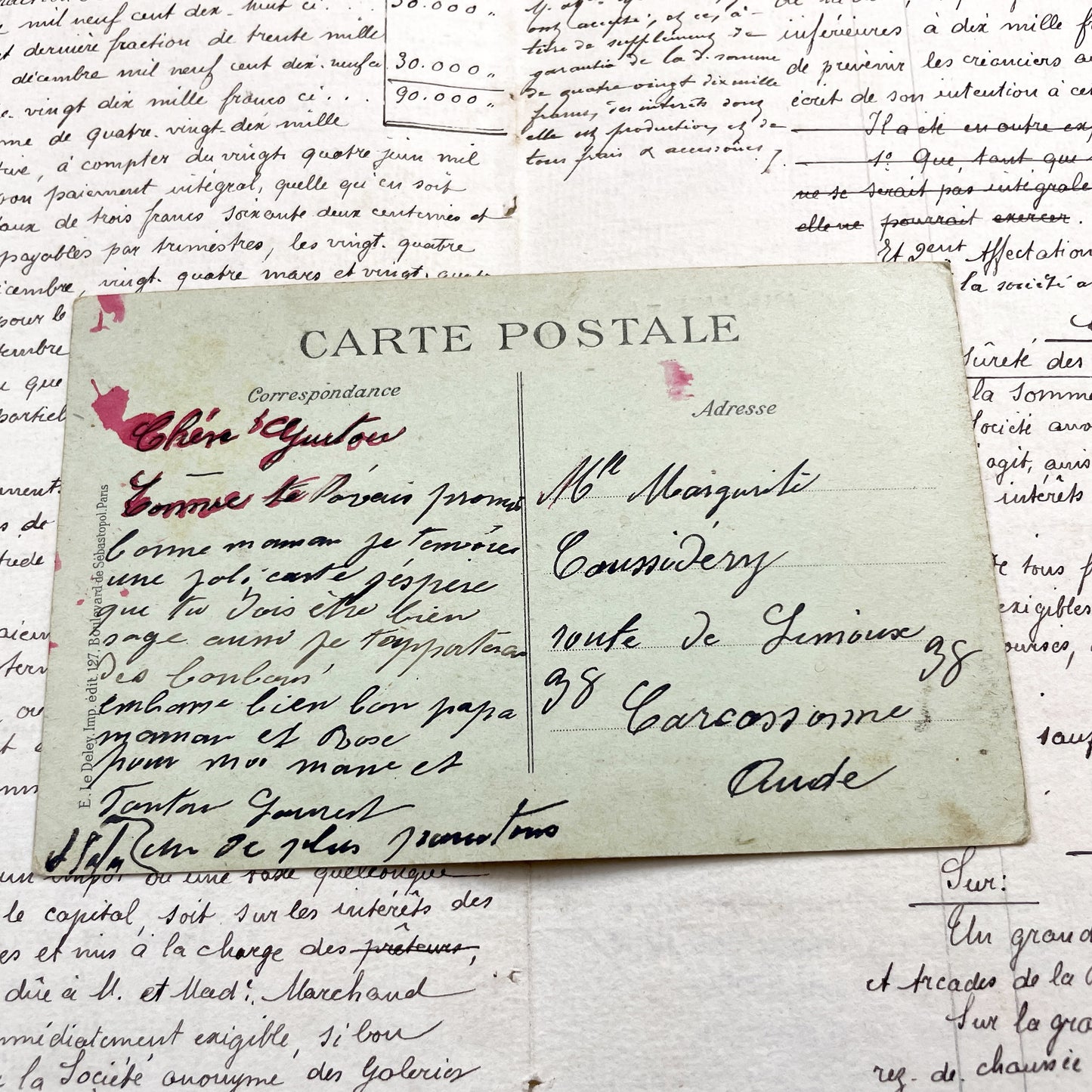 1910s - Paris Arc de Triomphe Postcard - Avenue Du Bois De Boulogne - Vintage French Cityscape Ephemera - Collectible Travel Souvenir