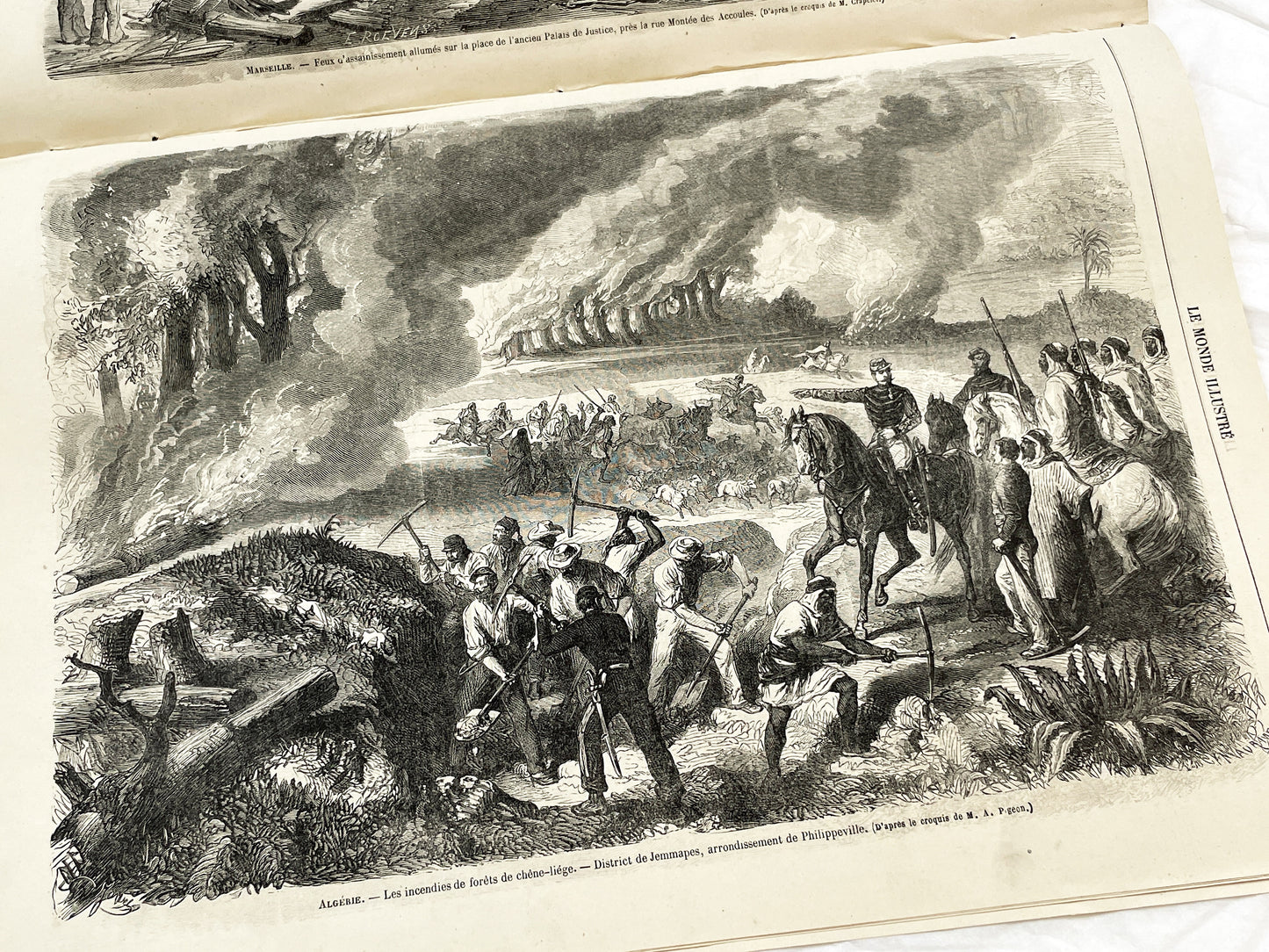 1860s - Stunning newspaper "Le monde illustré" with beautiful engravings - French weekly journal from 1865 - 16 pages