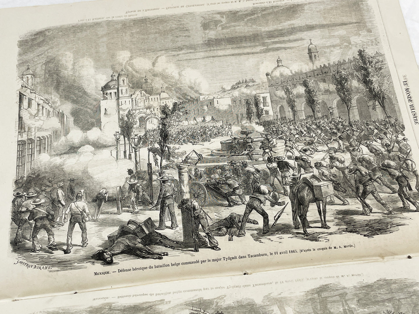 1860s - Stunning newspaper "Le monde illustré" with beautiful engravings - French weekly journal from 1865 - 16 pages