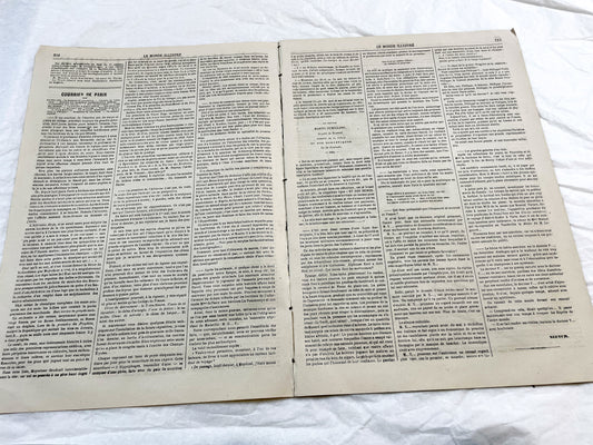 1860s - Stunning newspaper "Le monde illustré" with beautiful engravings - French weekly journal from 1865 - 16 pages