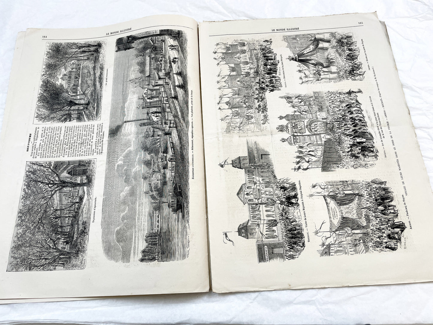 1860s - Stunning newspaper "Le monde illustré" with beautiful engravings - French newspaper from 1867 - 16 pages