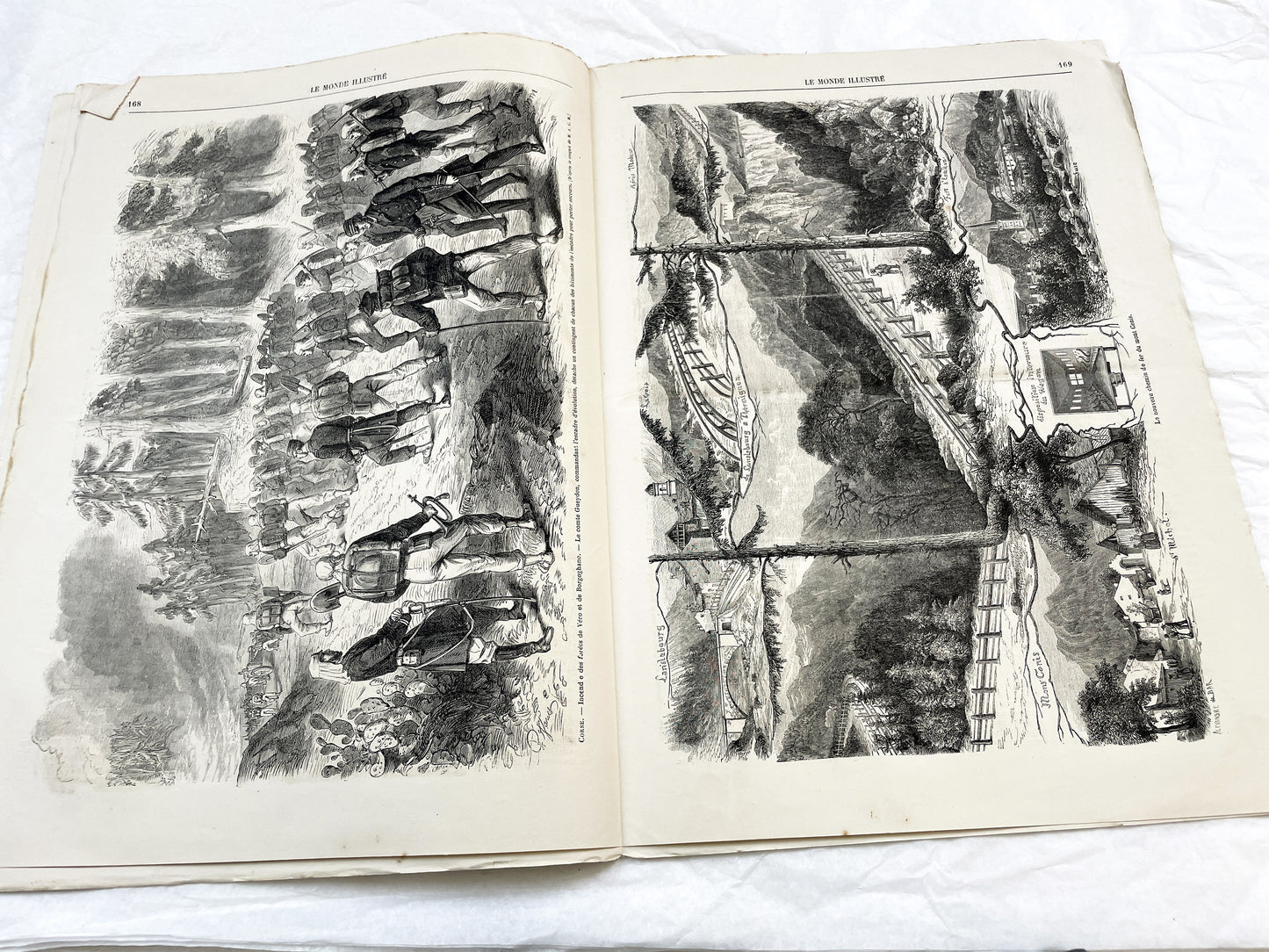 1860s - Stunning newspaper "Le monde illustré" with beautiful engravings - French newspaper from 1867 - 16 pages