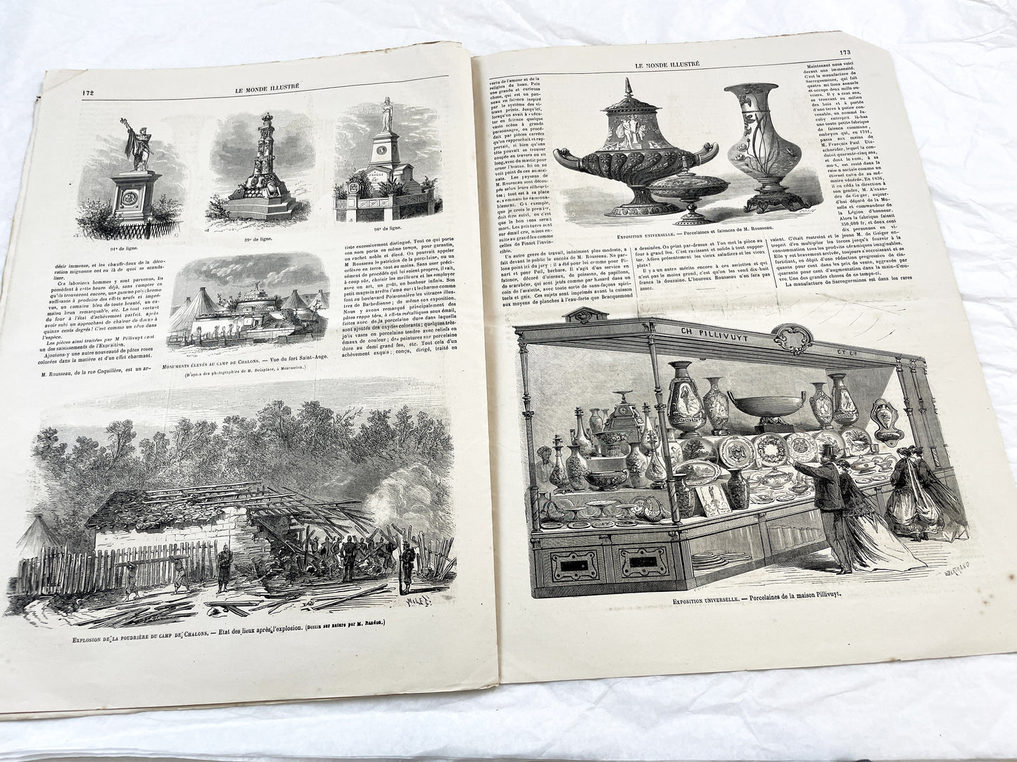 1860s - Stunning newspaper "Le monde illustré" with beautiful engravings - French newspaper from 1867 - 16 pages