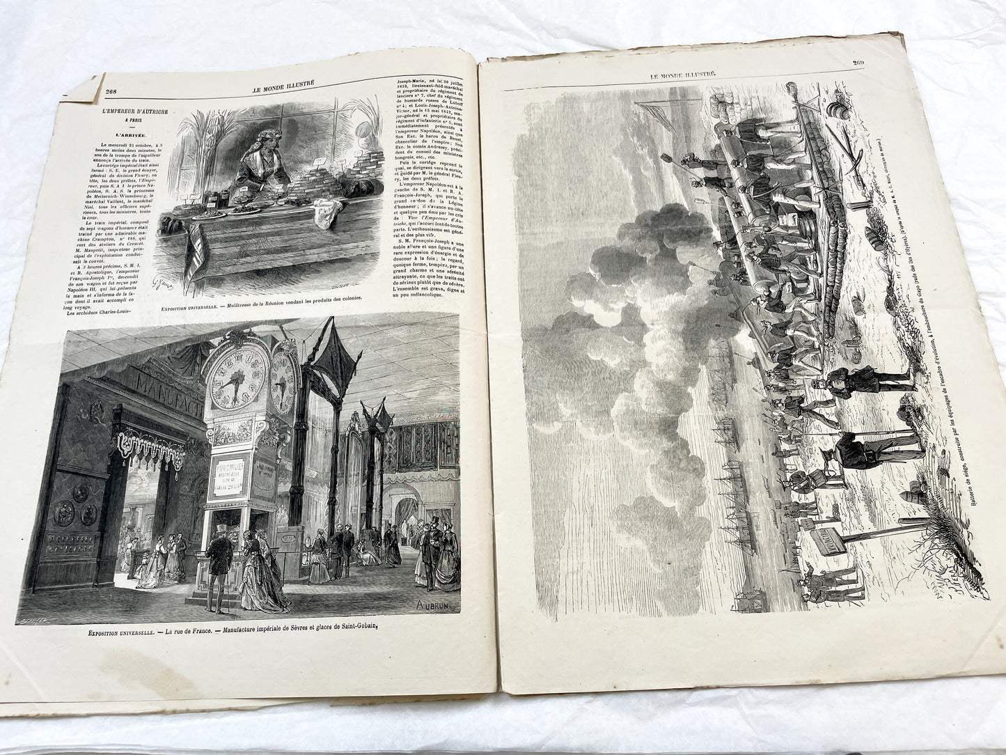 1860s - Stunning newspaper "Le monde illustré" with beautiful engravings - French newspaper from 1867 - 16 pages
