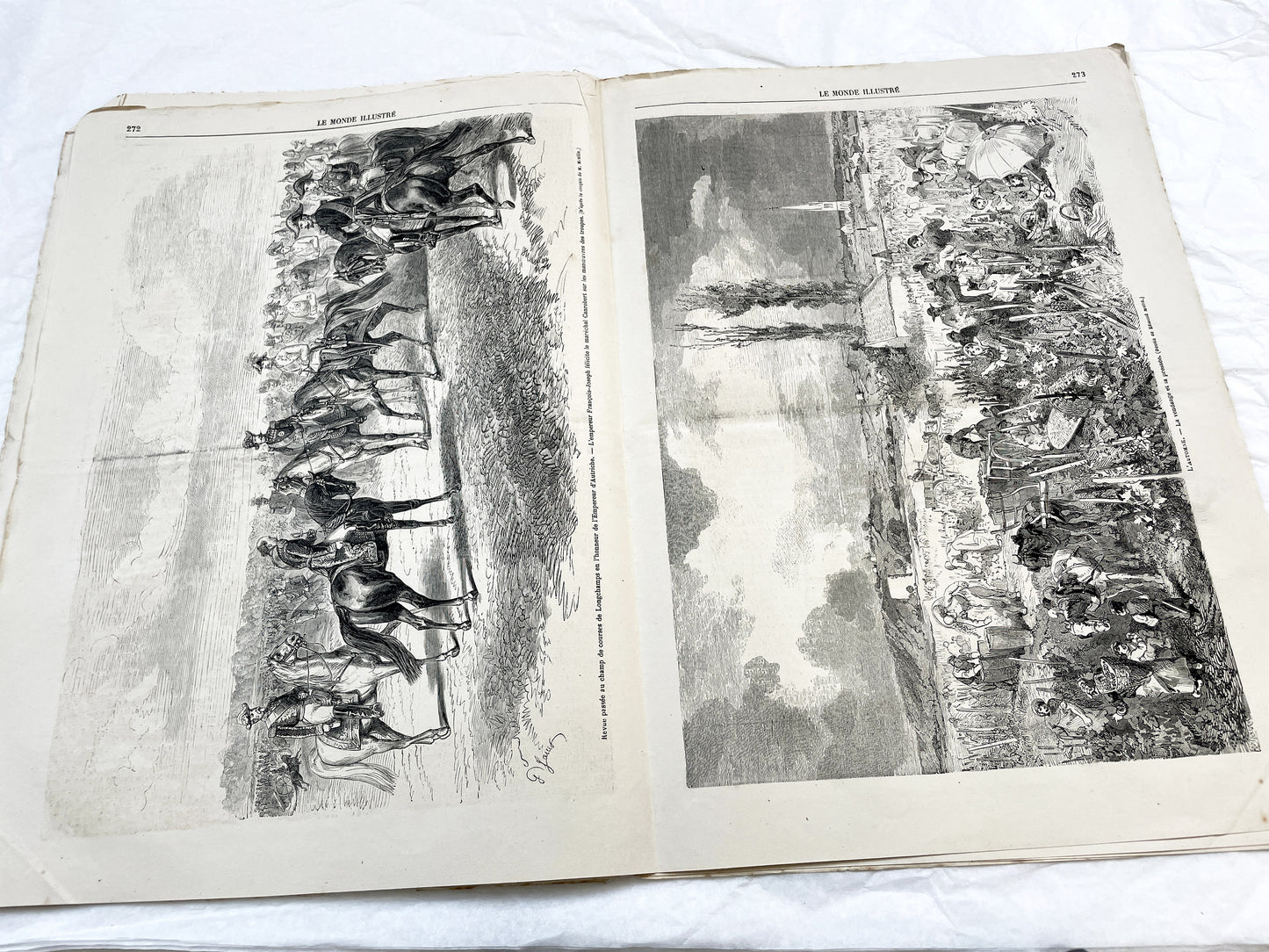 1860s - Stunning newspaper "Le monde illustré" with beautiful engravings - French newspaper from 1867 - 16 pages