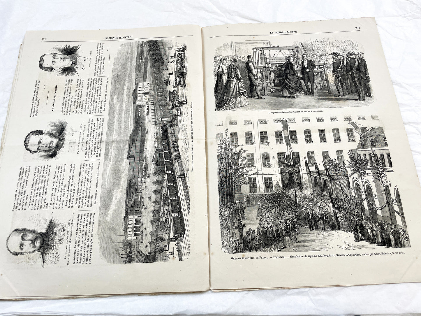 1860s - Stunning newspaper "Le monde illustré" with beautiful engravings - French newspaper from 1867 - 16 pages