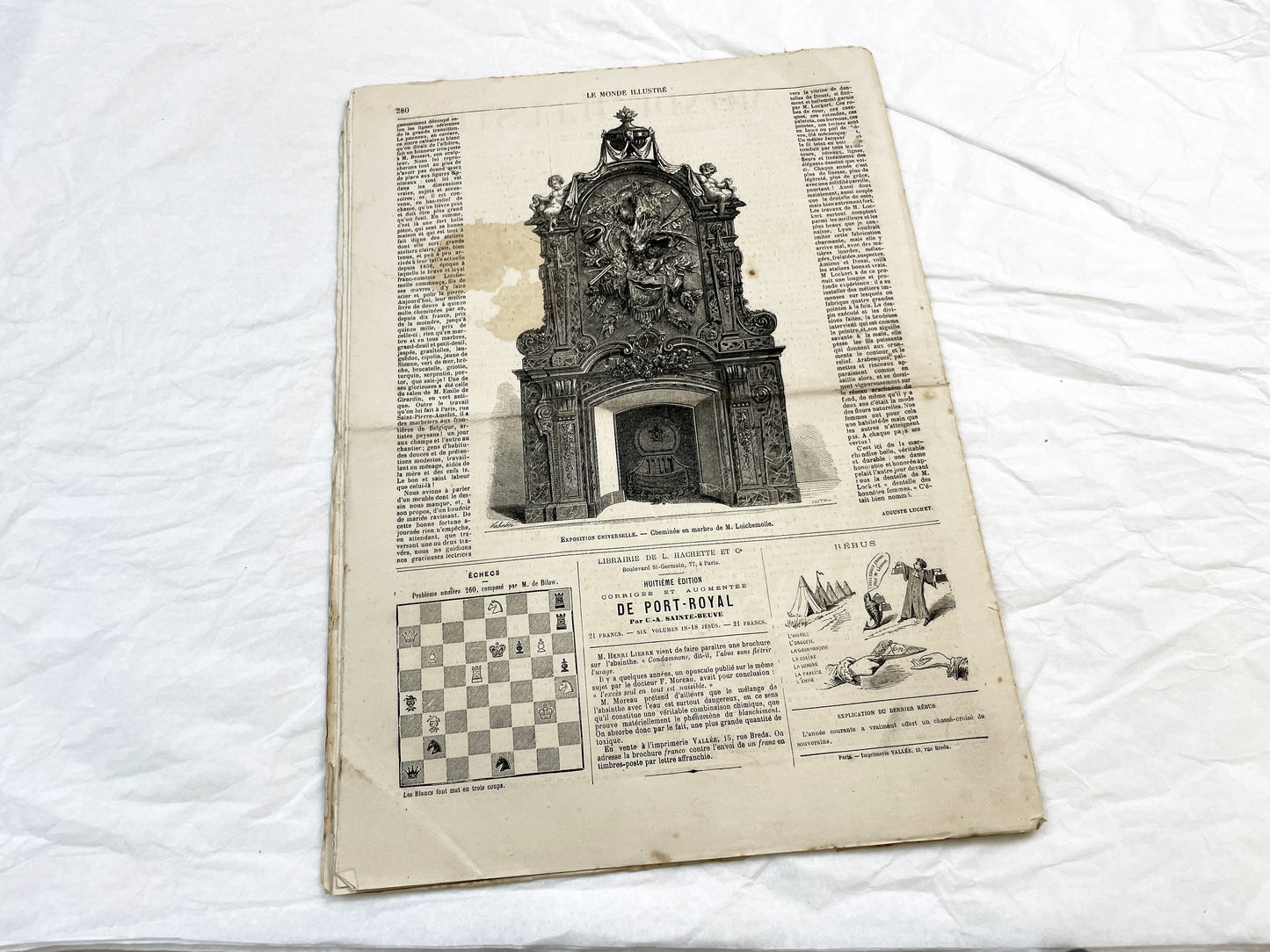 1860s - Stunning newspaper "Le monde illustré" with beautiful engravings - French newspaper from 1867 - 16 pages