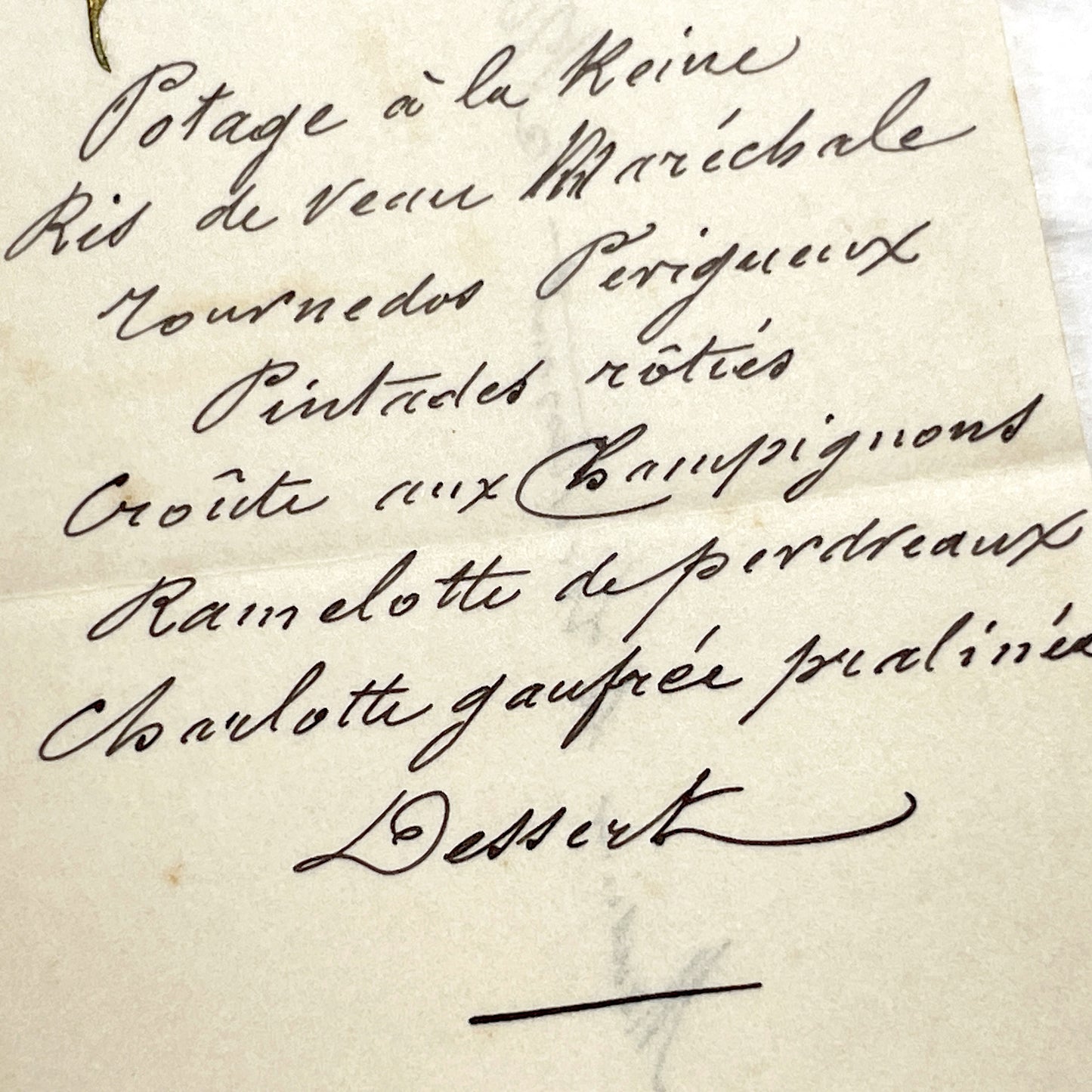 Late 19th - Exquisite 1899 French Menu - Hand-scripted Dining Card - Elegant Culinary Experience - Vintage Collectible