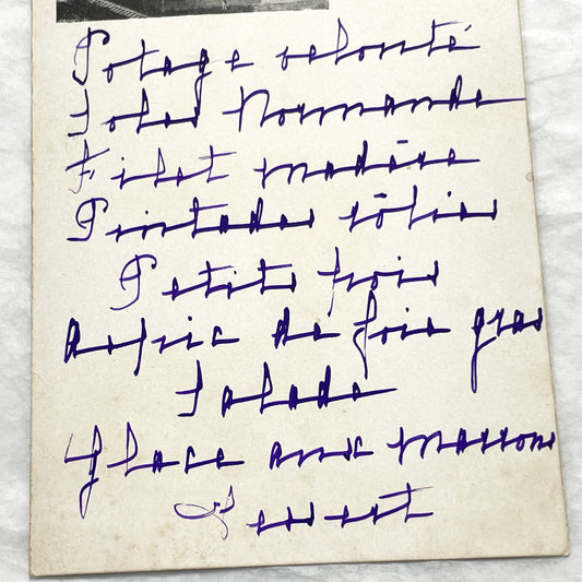 Late 19th - French Menu Postcard - Historic French Dining Experience - 1898 Dinner Menu - Vintage Culinary Document - Classic French Cuisine