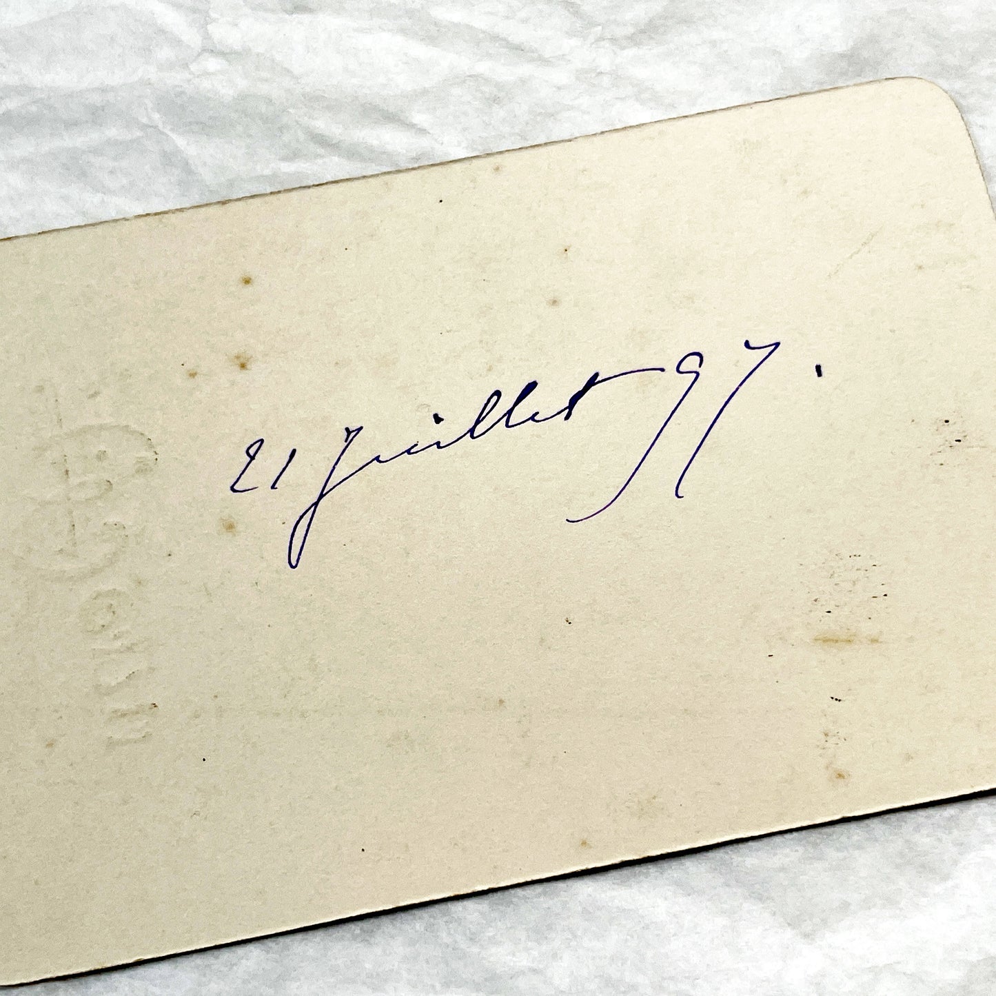 Late 19th - Vintage French Menu Card - Elegant Handwritten Meal Service - Historical Dining Experience - Collectible Ephemera - 1897