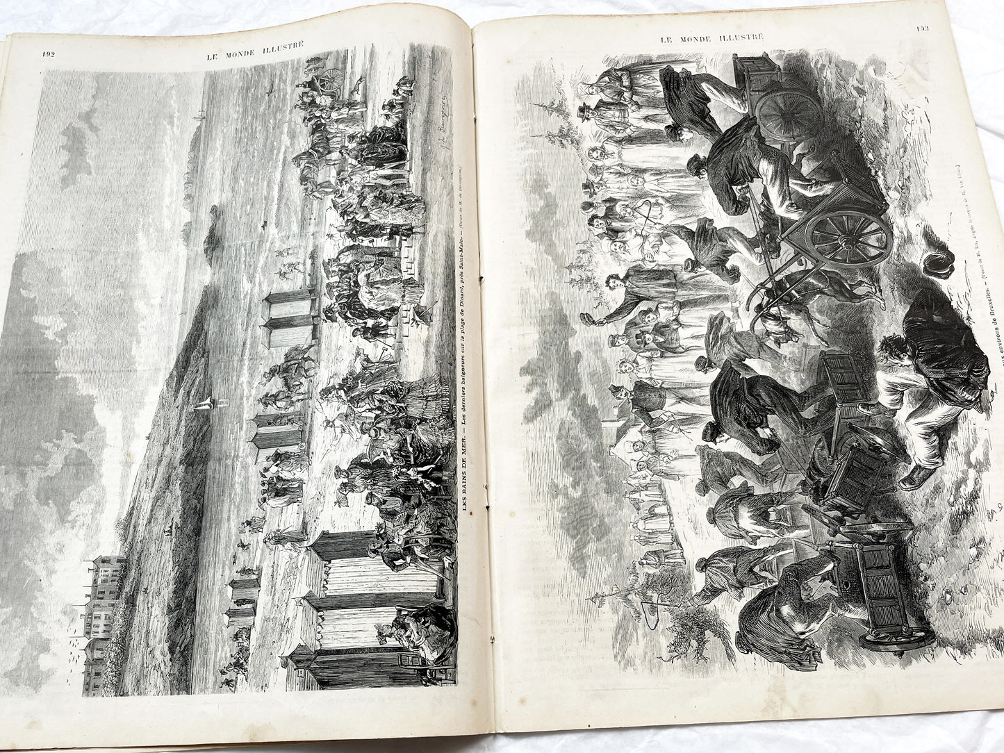 1870s - Stunning newspaper "Le monde illustré" with beautiful engravings - French newspaper from 1872 - 16 pages
