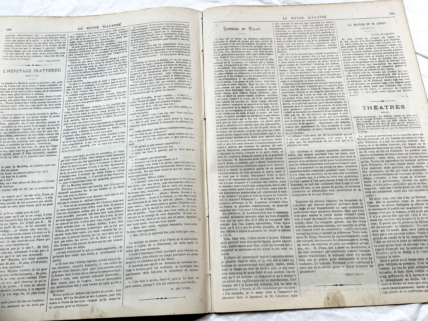 1870s - Stunning newspaper "Le monde illustré" with beautiful engravings - French newspaper from 1872 - 16 pages