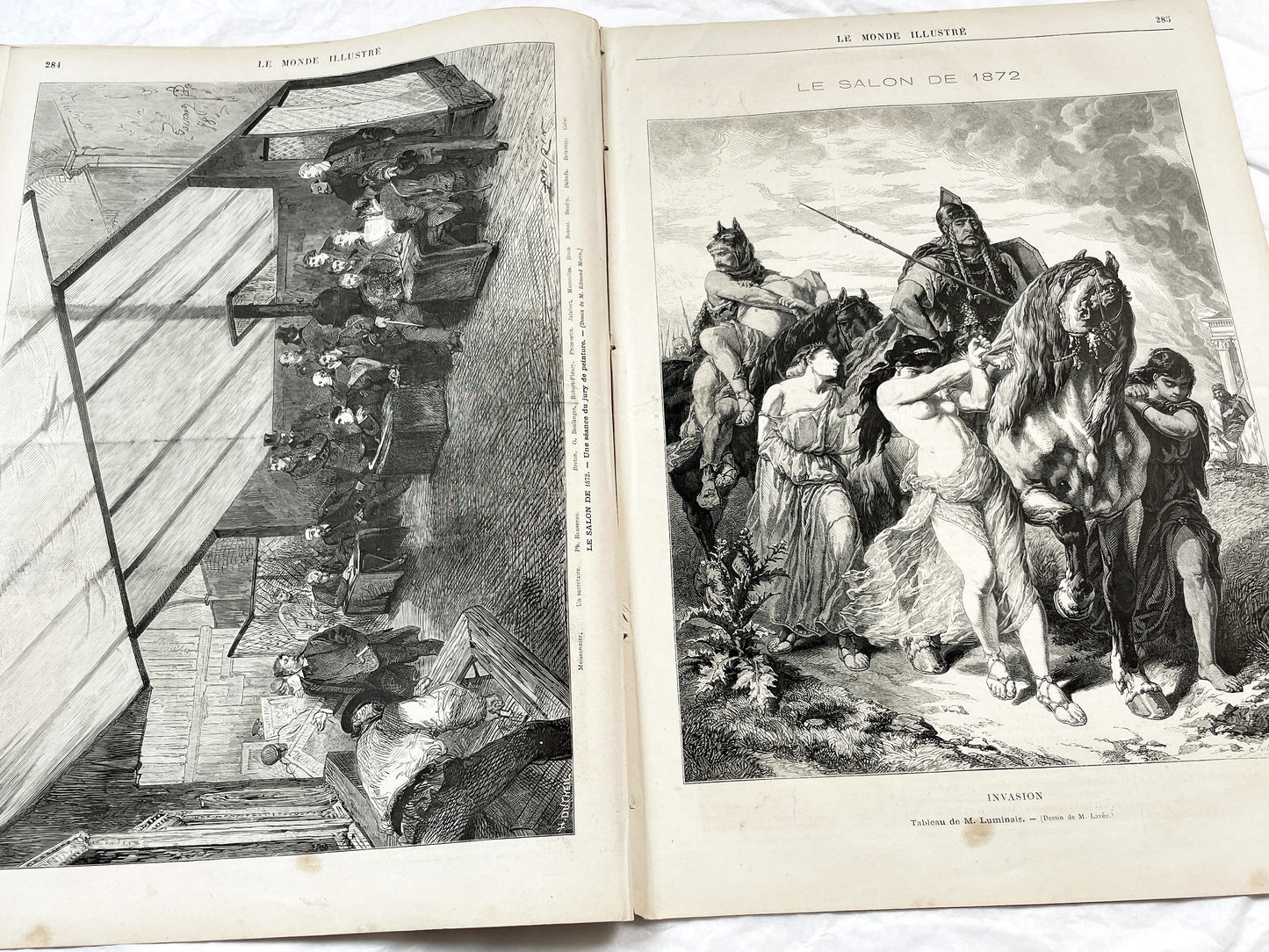 1870s - Stunning newspaper "Le monde illustré" with beautiful engravings - French newspaper from 1872 - 16 pages