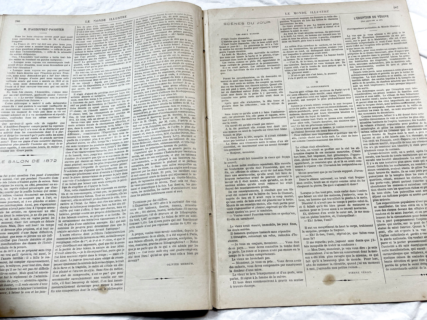 1870s - Stunning newspaper "Le monde illustré" with beautiful engravings - French newspaper from 1872 - 16 pages