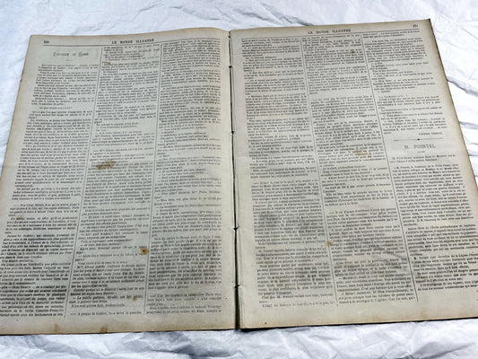 1870s - Stunning newspaper "Le monde illustré" with beautiful engravings - French newspaper from 1872 - 16 pages
