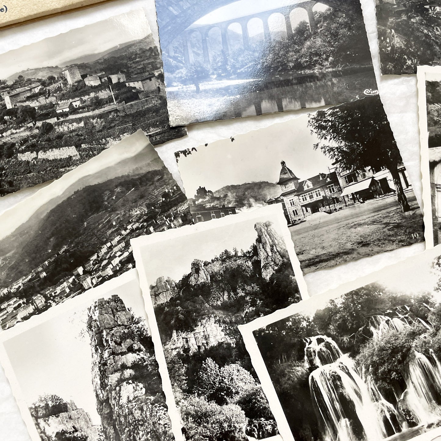 1930s - Vintage French Real Photo Postcard Sets - Lamastre & Arbois Views - Historic Travel Souvenirs - B&W Photography - European Heritage