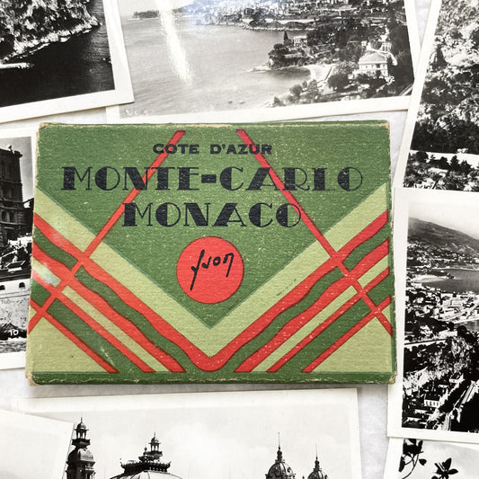1930s - Vintage Monte-Carlo Monaco Souvenir Photo Postcard Set - Cote D'Azur Travel Memento - Historic Black & White Views