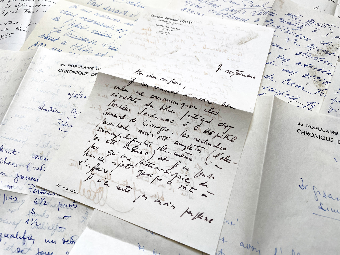 1960s - 20 letters sent to a French doctor during 1960s - The letters he received came from his family, other doctors or chess enthusiasts