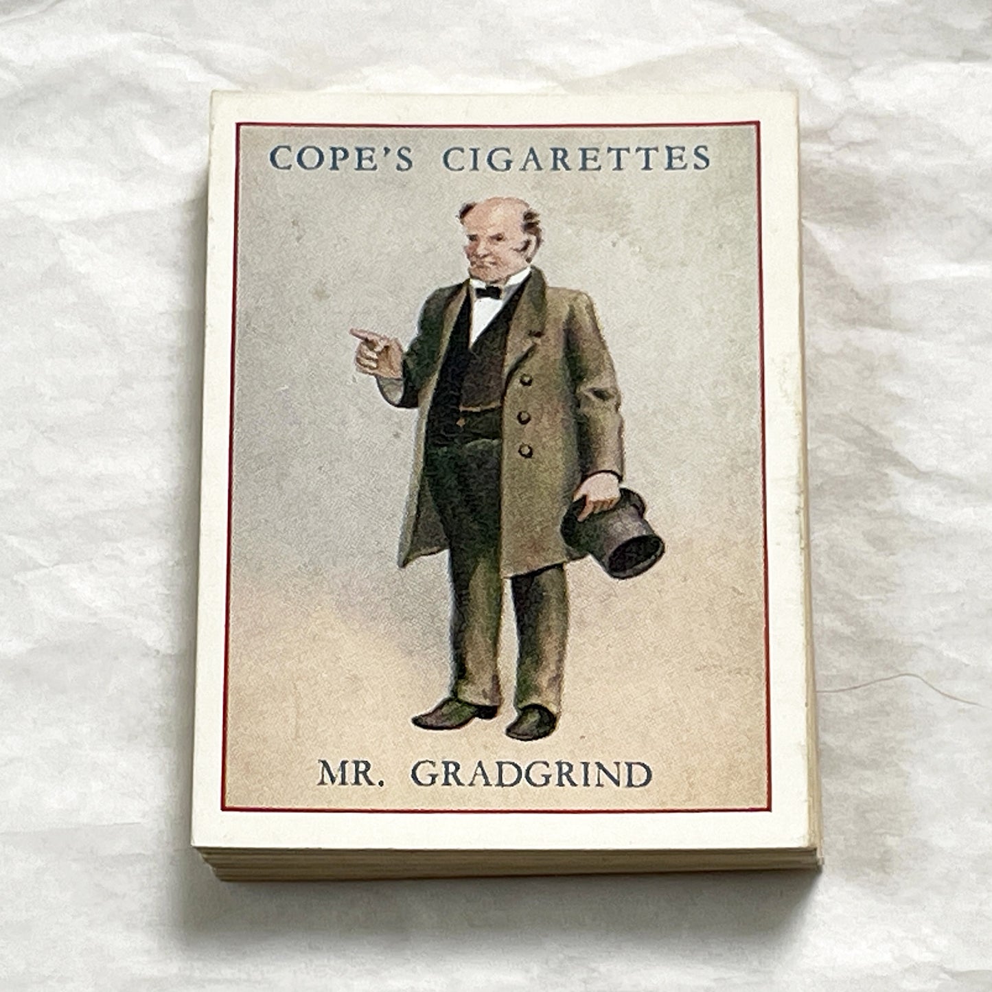 1930s - Cope's Cigarettes Dickens Character Series Card - Mr. Gradgrind from Hard Times - Victorian Tobacco Collectible