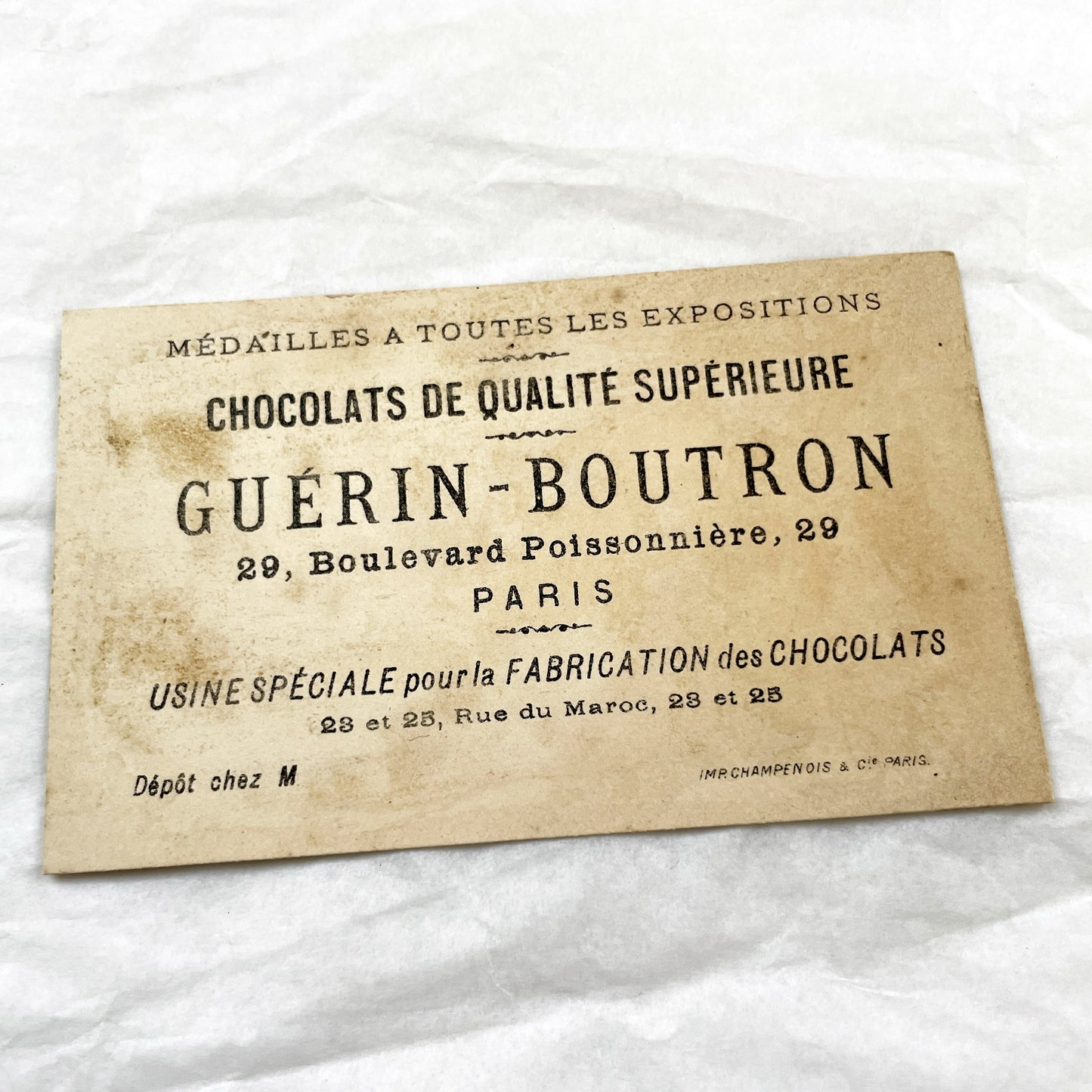 Late 19th Century - Three Advertising Chromos - Guerin-Boutron Chocolate - Children's Daily Life - Antique Ephemera - Lithograph Art