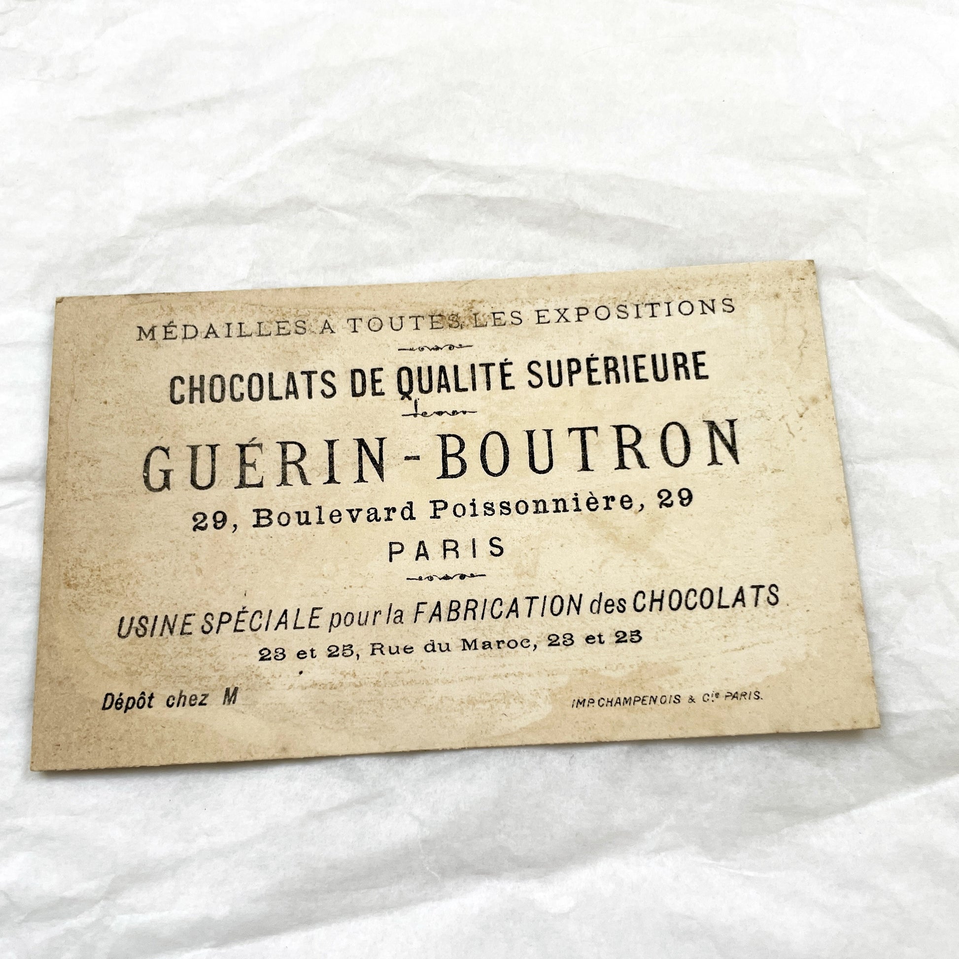 Late 19th Century - Three Advertising Chromos - Guerin-Boutron Chocolate - Children's Daily Life - Antique Ephemera - Lithograph Art