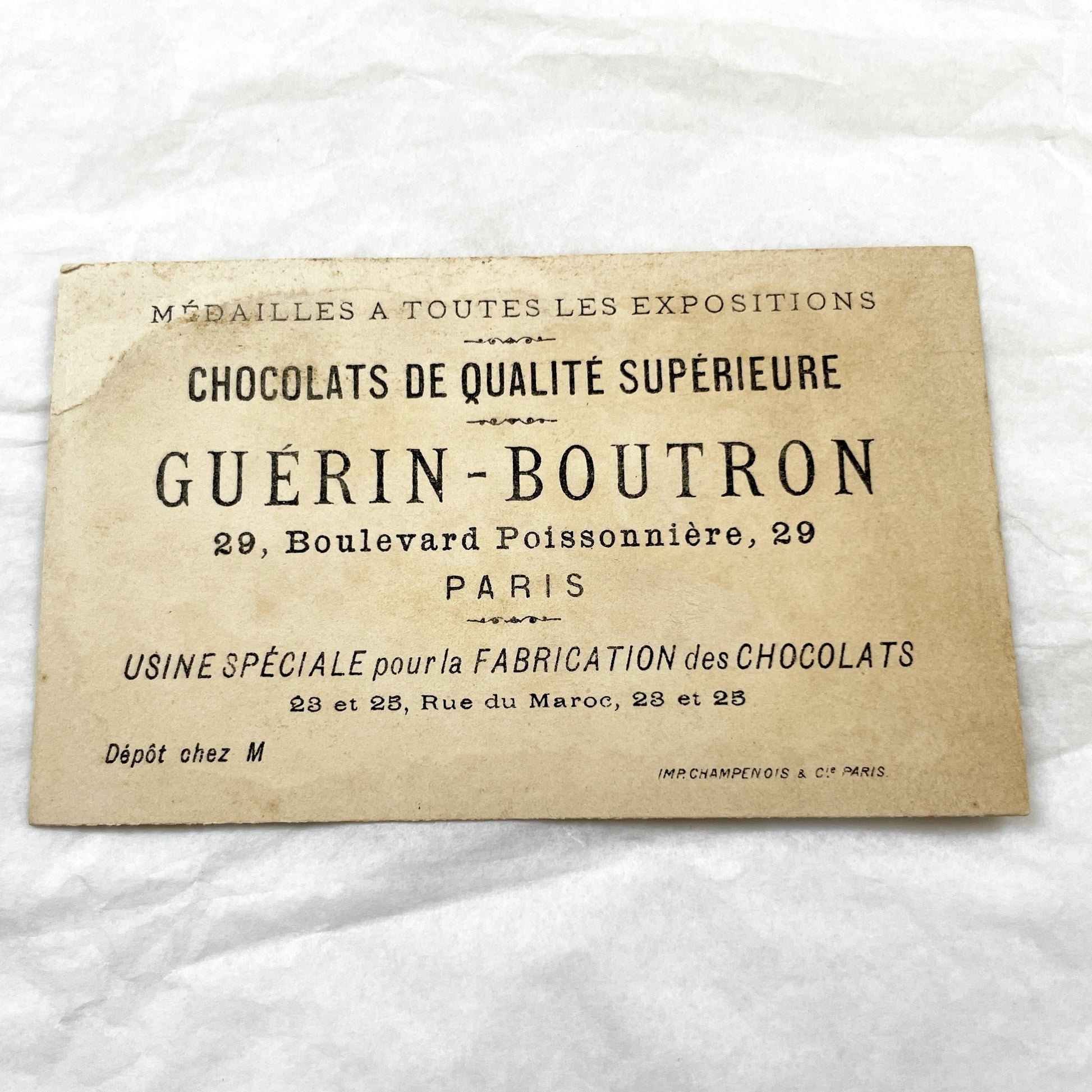 Late 19th Century - Three Advertising Chromos - Guerin-Boutron Chocolate - Children's Daily Life - Antique Ephemera - Lithograph Art