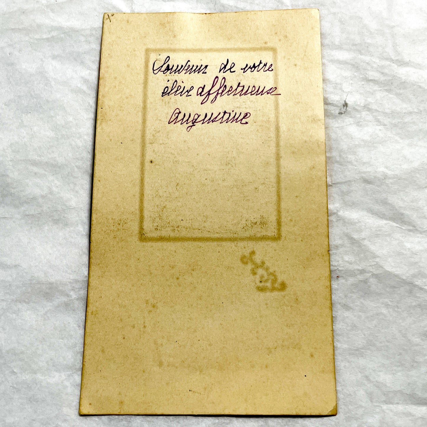 1900s - Vintage Devotional Card - Madonna and Child with Doves - Religious Image with Calligraphy Quote from St. Francis de Sales