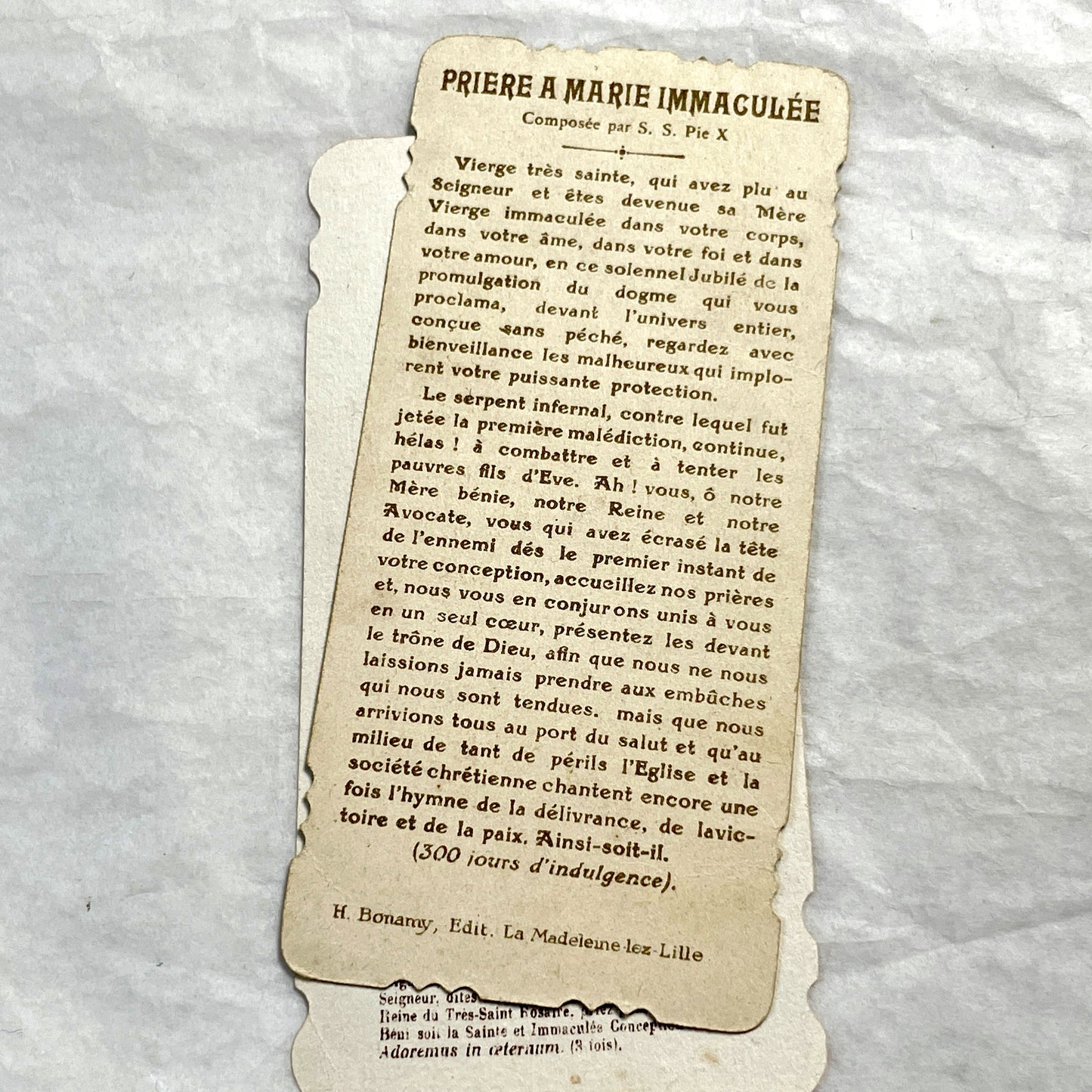 1900s - Vintage French Religious Holy Prayer Cards - Our Lady of Lourdes and Notre-Dame des Malades - Catholic Devotional Ephemera