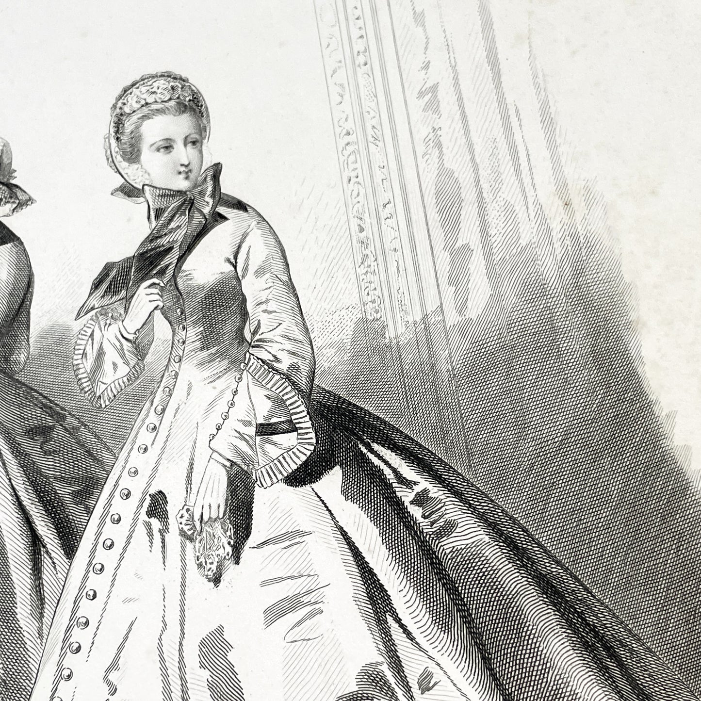 1860s - Original French 1862 Journal des Demoiselles Fashion Plate - Exquisite Victorian Ladies' Attire Engraving - Antique Parisian Chic