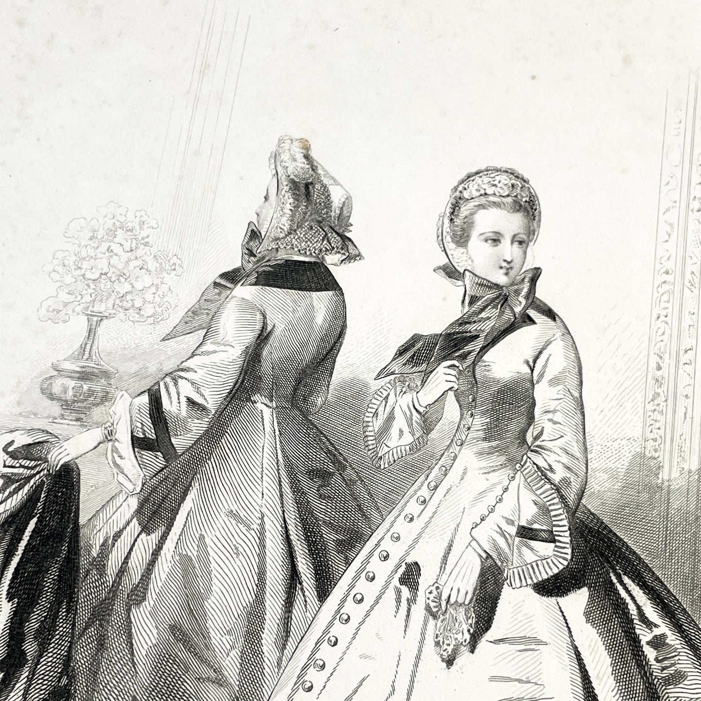 1860s - Original French 1862 Journal des Demoiselles Fashion Plate - Exquisite Victorian Ladies' Attire Engraving - Antique Parisian Chic