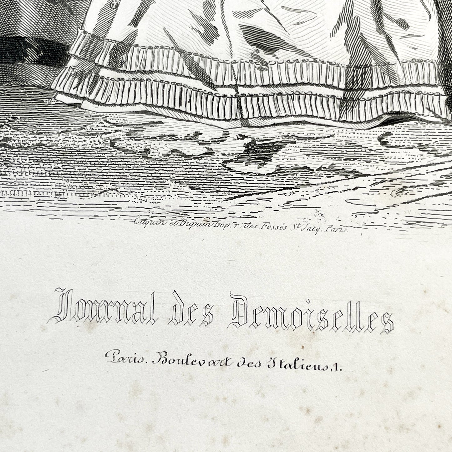 1860s - Original French 1862 Journal des Demoiselles Fashion Plate - Exquisite Victorian Ladies' Attire Engraving - Antique Parisian Chic