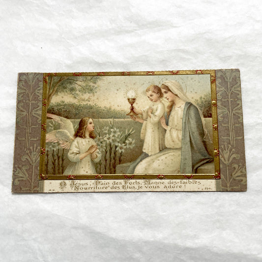 1910s - 2 Vintage Religious Holy Cards - Catholic Devotional Prints - First Communion Ephemera - Collectible Memorabilia - Historic Art