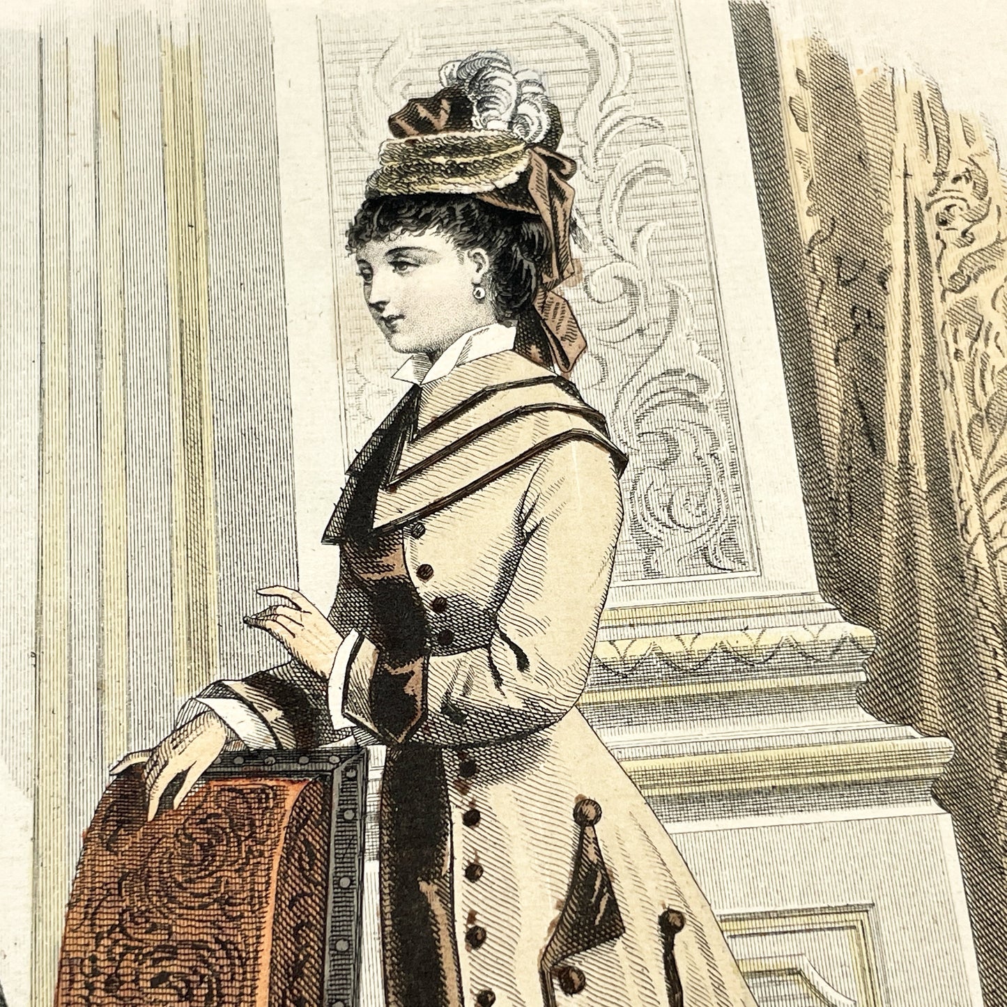 1880s - Elegant French Fashion Plate - Journal des Demoiselles - Modeles de Paris - Antique Women's Style - Vintage Costume Print