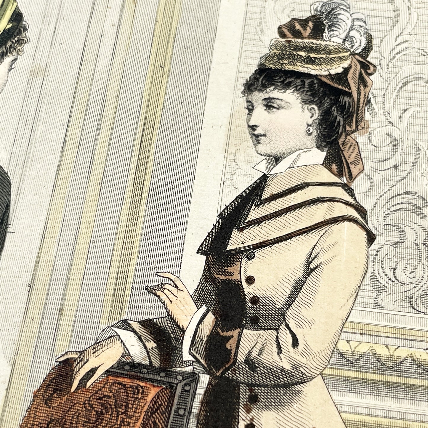 1880s - Elegant French Fashion Plate - Journal des Demoiselles - Modeles de Paris - Antique Women's Style - Vintage Costume Print