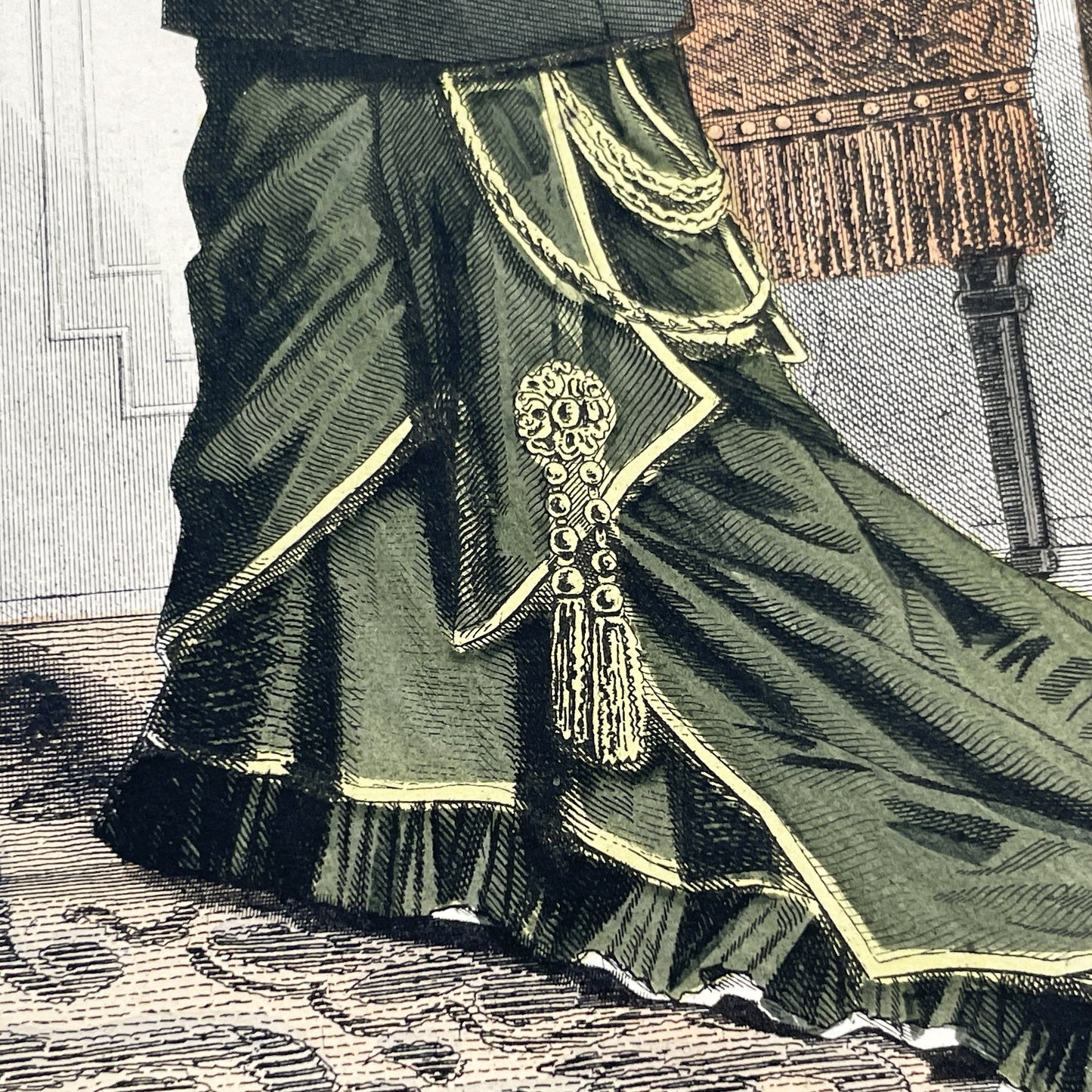 1880s - Elegant French Fashion Plate - Journal des Demoiselles - Modeles de Paris - Antique Women's Style - Vintage Costume Print