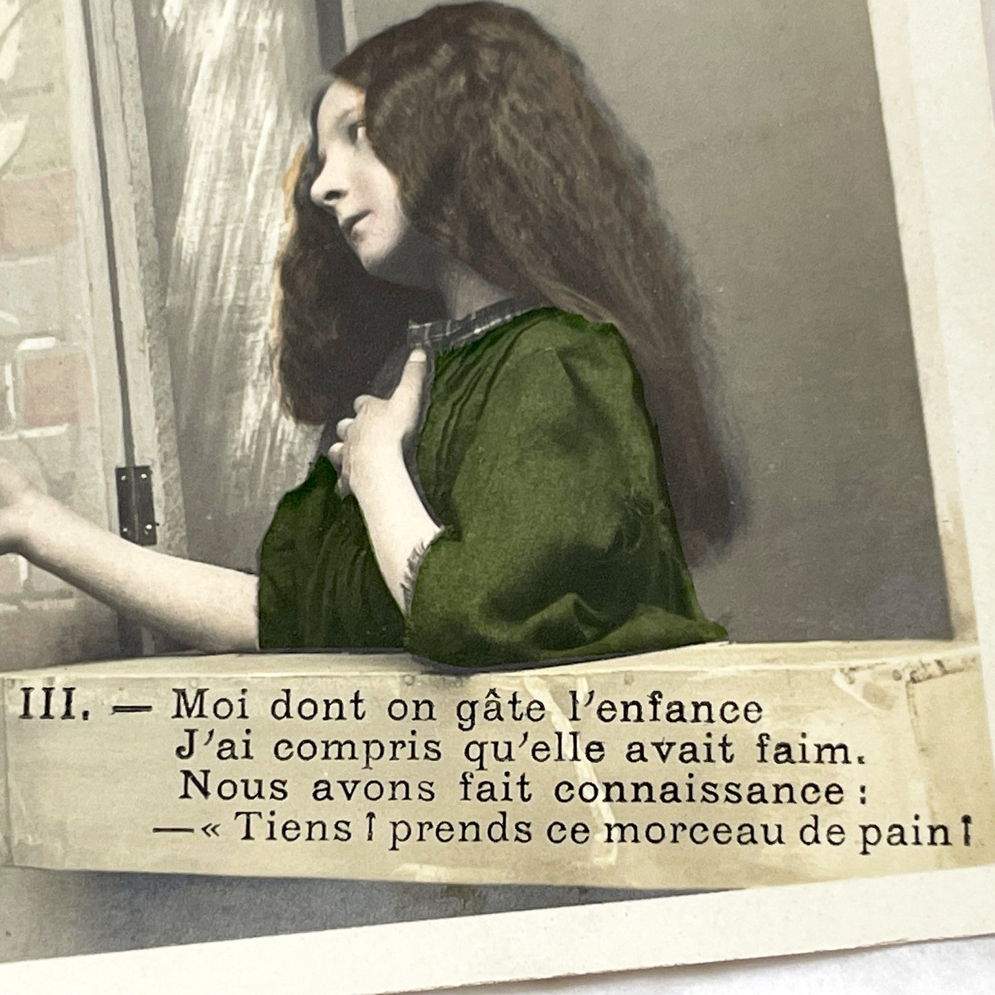 1900s - French Postcard - Child Charity Theme - Vintage Hand-Tinted Sepia Photo - Paris Collectible Paper