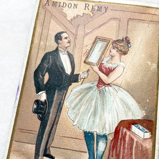 1900s - Advertising Card - Vintage French Laundry Product - Elegant Ballet Scene - Parisian Grand Prix Award - Collectible Paper Ephemera