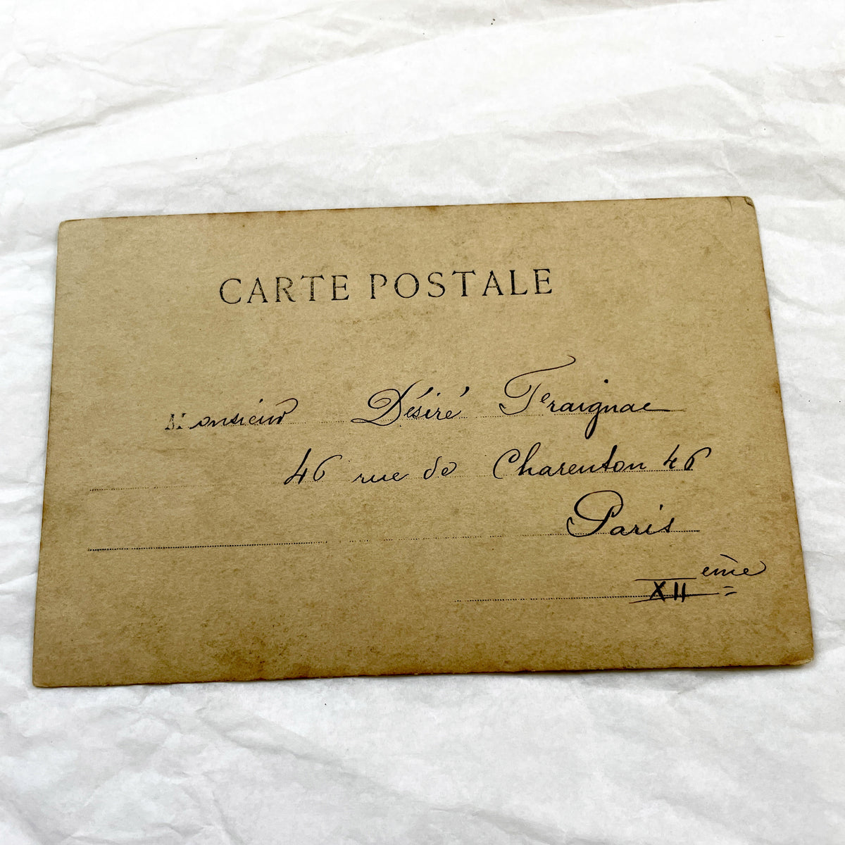 1900s - Vintage French Romantic Postcard - Belle Epoque Couple Mon Coeur Est Libre - Antique Edwardian Love Card Ephemera Collectible
