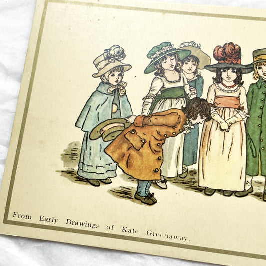 1900s - Kate Greenaway Illustration - Vintage Children Print - Antique Nursery Art - Edwardian Era Aesthetic - Collectible Artwork