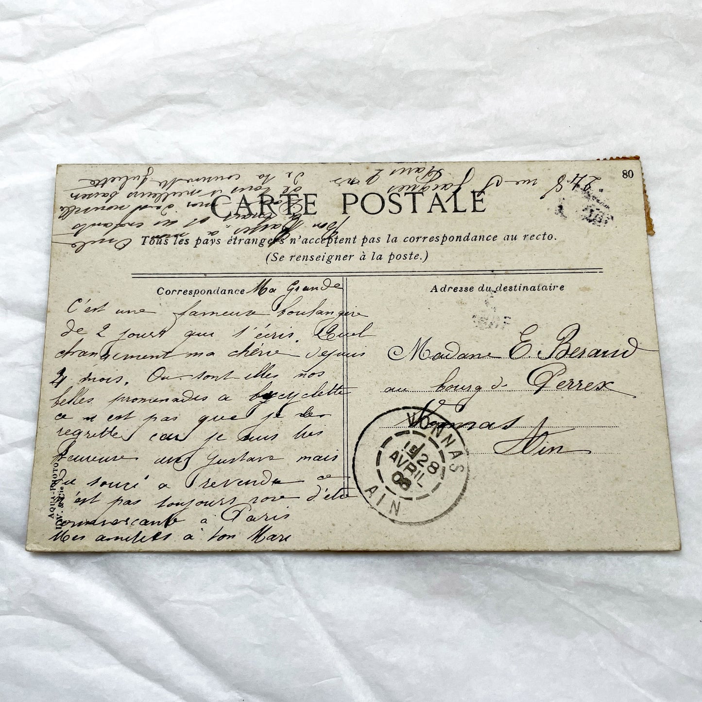 1900s - Hand-Colored Parisian Carpeaux Fountain Vintage Postcard - Luxembourg Gardens - Historic Paris Landmark Art Piece