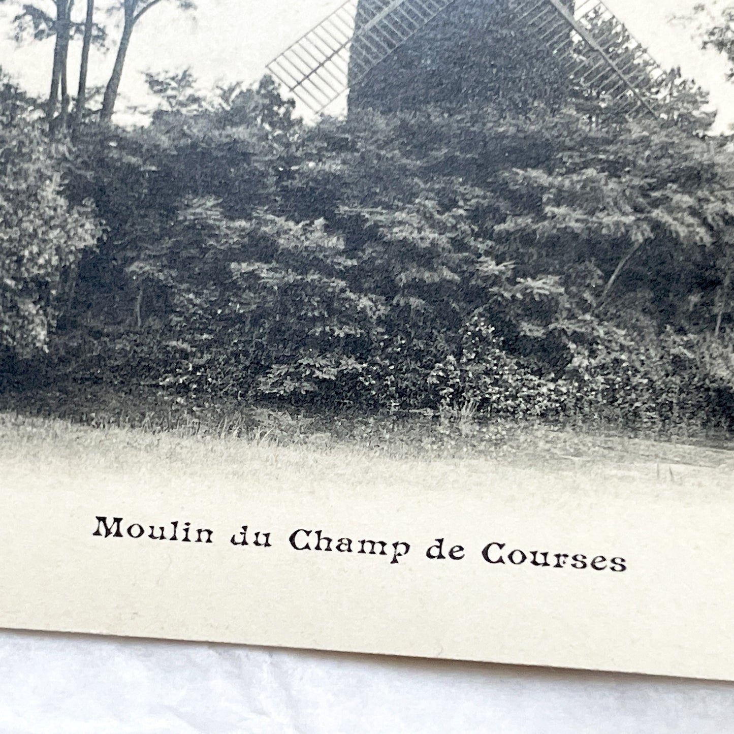 1910s - Historic Paris Postcard - Moulin Du Champ De Courses Windmill - Auteuil Racetrack - Vintage French Ephemera - Collectible Card